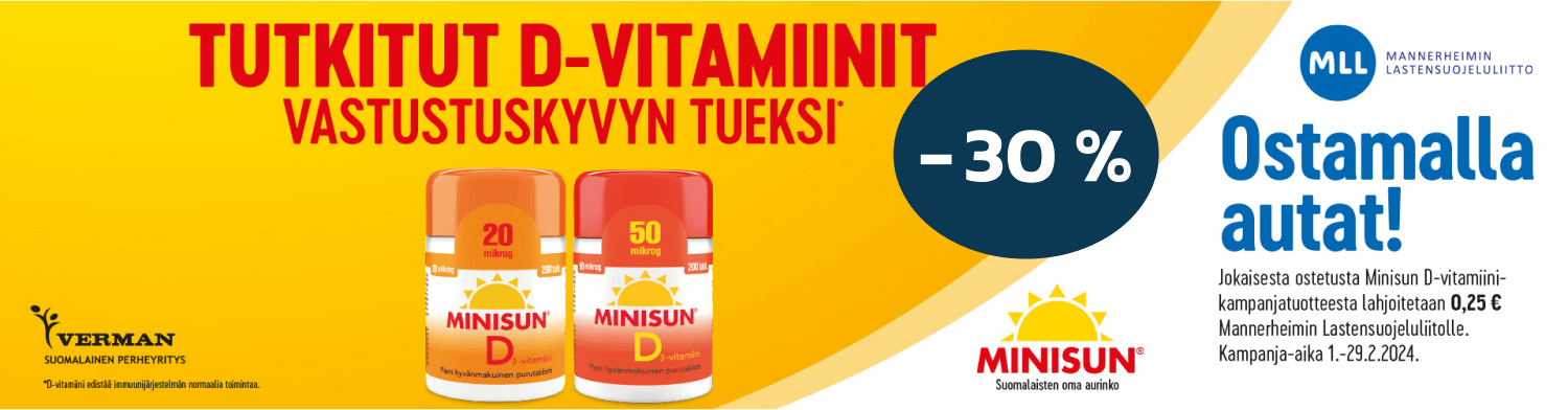 Minisun D-vitamiinitarjous